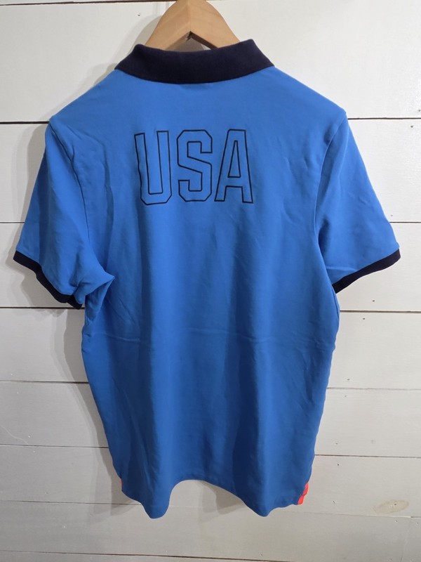 Nike Pro Elite USATF Rio Olympics Training/Travel Polo Blue 812193-406 Mens Sz L gallery