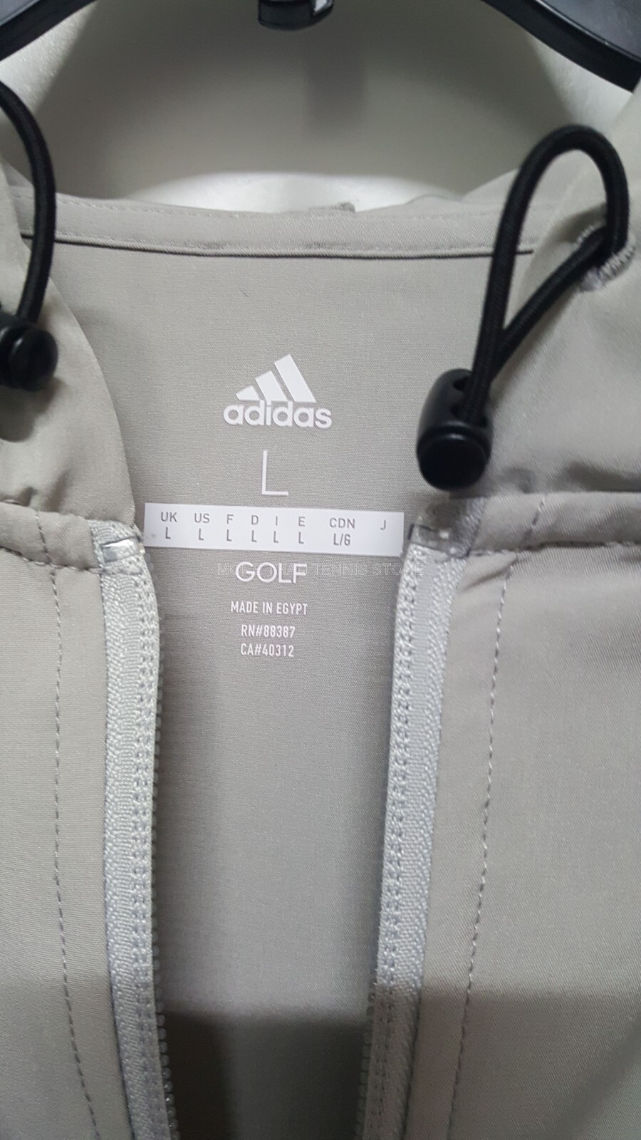 Adidas Essential Men's Golf - Multisport Windbreaker Jacket Grey Full Zip Size L gallery