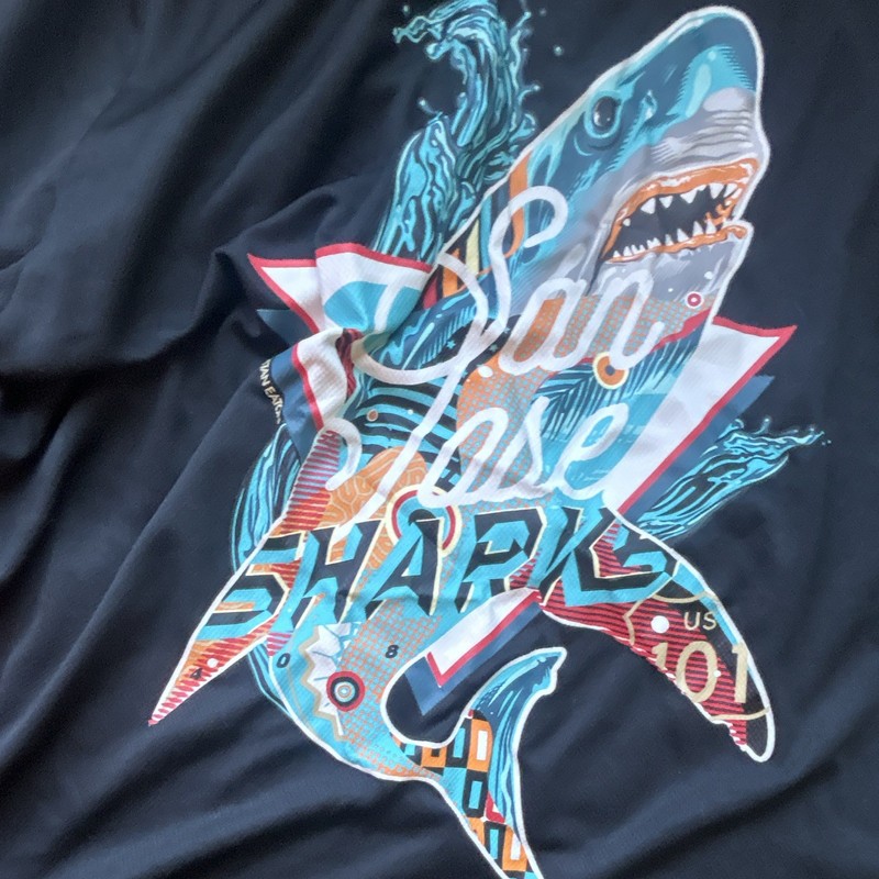 Franklin Group Shark Uprising Men’s XL Long Sleeve Crew Neck Fishing Graphic Tee gallery
