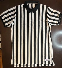Cliff Keen Referee Jersey Athletic Short Sleeve 1/4 Zip Striped Mens XL USA Made