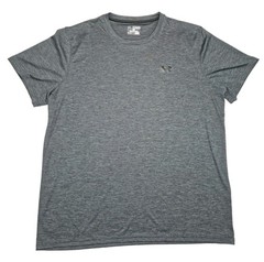 Under Armour HeatGear Mens Shirt 2XL Gray Heathered Short Sleeve Gym Training T