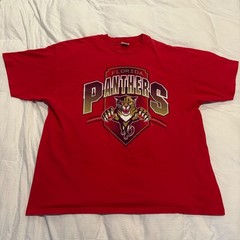 Vintage Hanes Heavyweight Red Florida Panthers NHL 3XL T-Shirt
