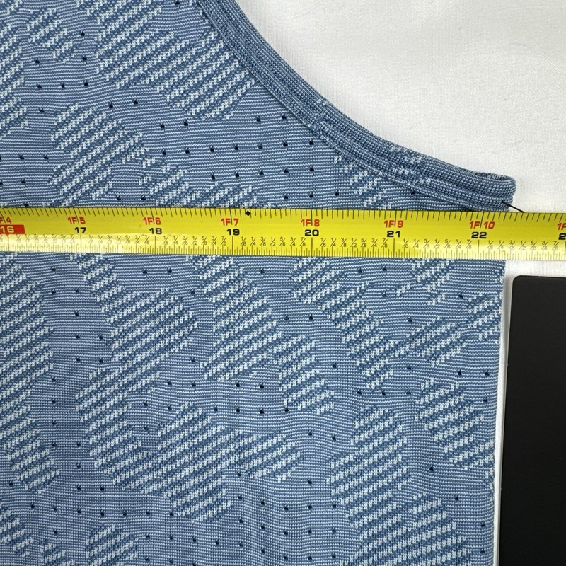 Lululemon Mens Tank Shirt Blue White Metal Vent Breathe Sleeveless Shirt Size XL gallery