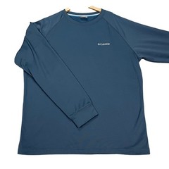 Columbia Pullover Mens Large Blue Long Sleeve Stretch Performance Fleece EUC