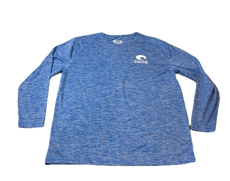 Costa Tech Angler Dorado Long Sleeve Shirt Men’s 2XL Blue Performance Fishing gallery