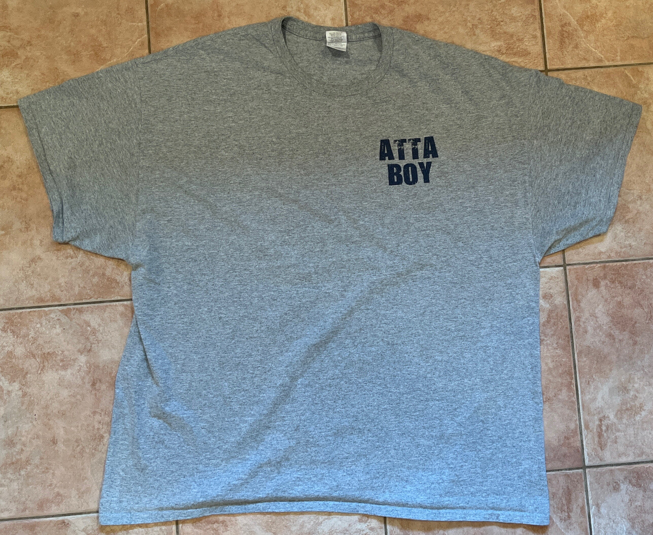 Gildan “Atta Boy” Mountain Ledge Rock Gray T-shirt Short Sleeves Mens 3XL gallery