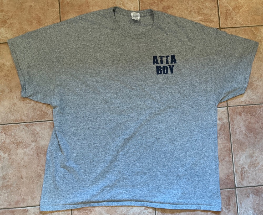 Gildan “Atta Boy” Mountain Ledge Rock Gray T-shirt Short Sleeves Mens 3XL