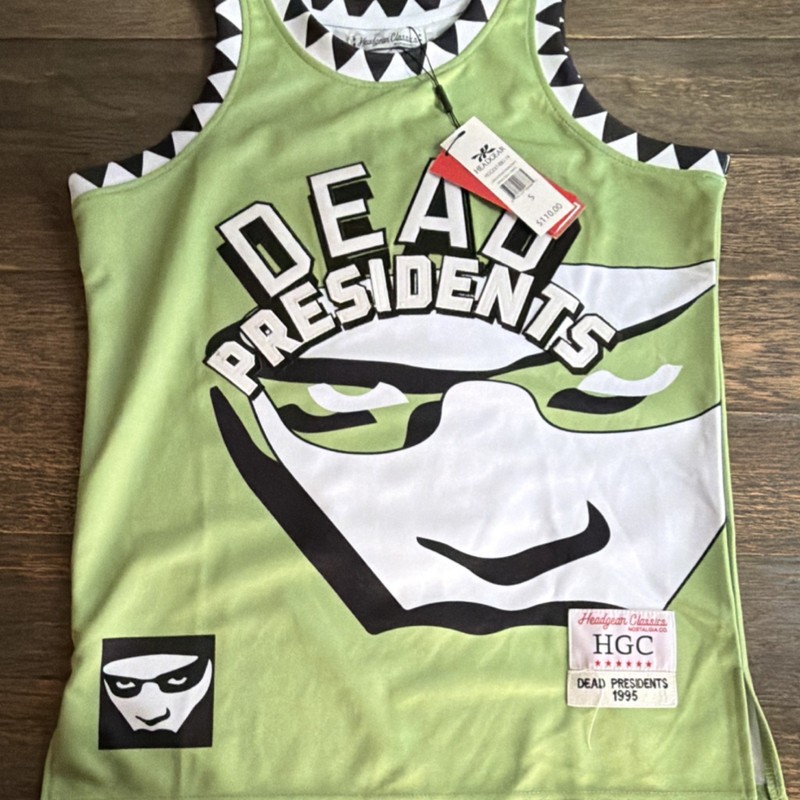 Headgear Classics HGC Dead Presidents Green Basketball Jersey Tank Top Men’s S gallery
