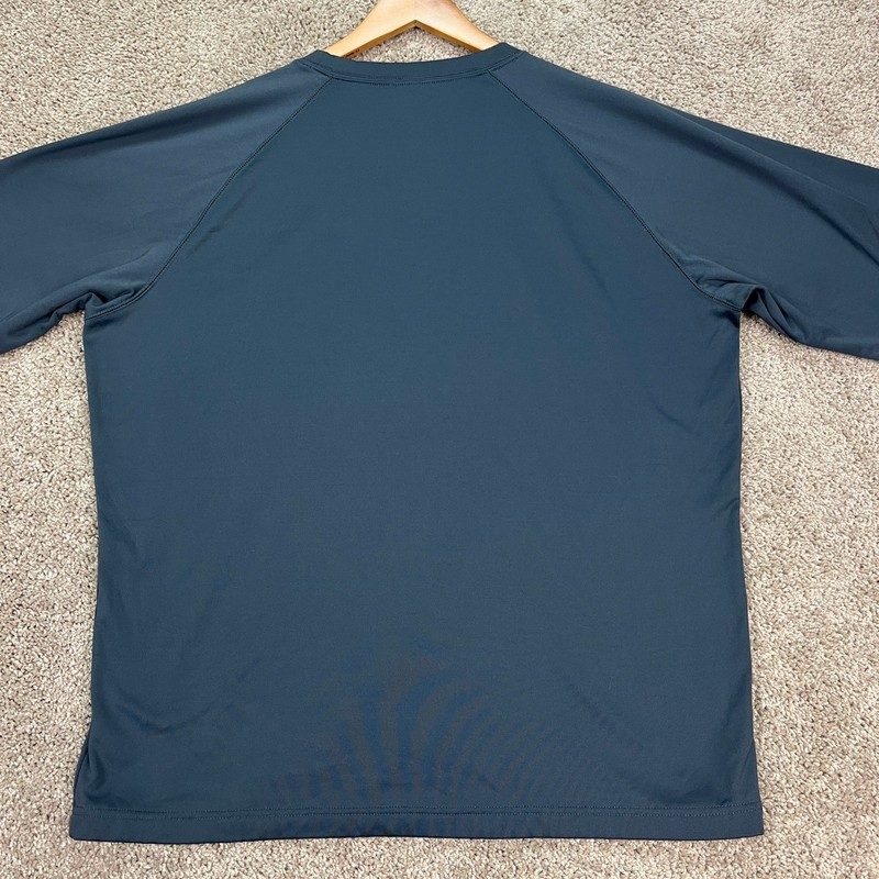 Columbia Pullover Mens Large Blue Long Sleeve Stretch Performance Fleece EUC gallery