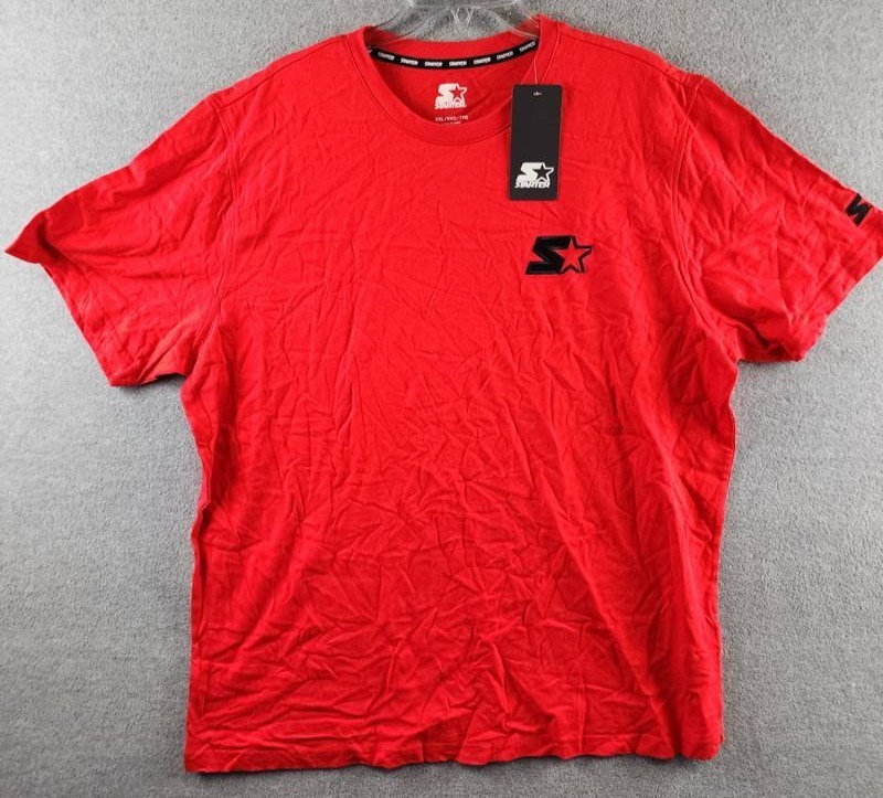 Starter Classic-Fit Embroidered Logo Graphic T-Shirt Mens XXL Red Pullover Style gallery