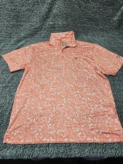 Callaway Coral Mens Large Golf Polo Shirt Opti-Dri Floral Sportswear Casual