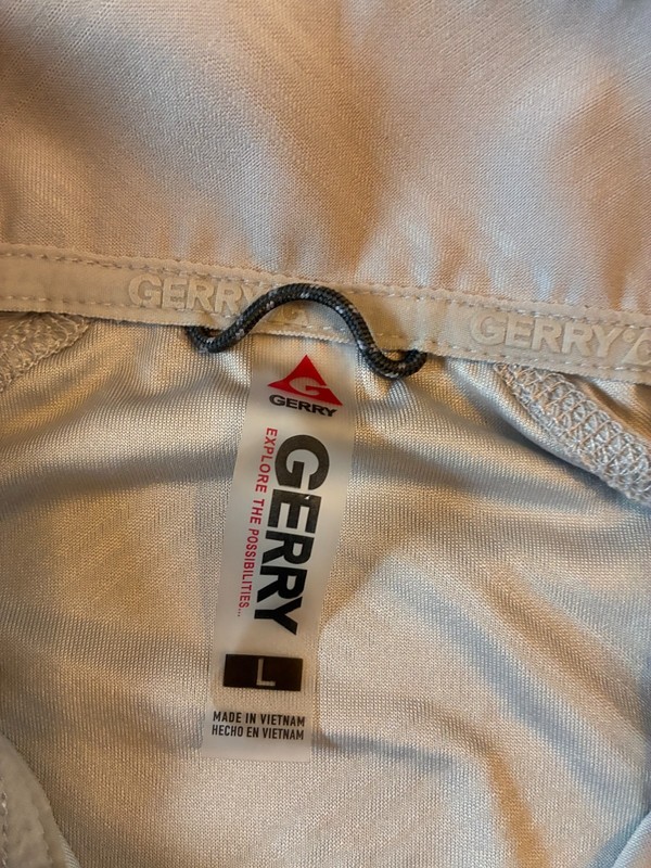 Gerry Quarter Zip Pullover Large Beige Performance Stretch Golf Hiking Trail gallery
