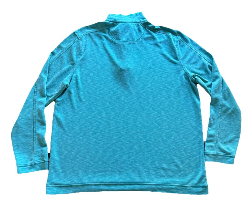 Johnston & Murphy 1/4 Performance Pullover Shirt Mens L Green MODAL Golf Stretch gallery