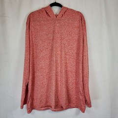Mens Long Sleeve Sun Base Layer Hoodie XXL Salmon Color Running Outdoor