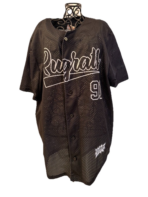 Nickelodeon Rugrats Black Mesh Baseball Jersey Men’s M Big Graphic gallery