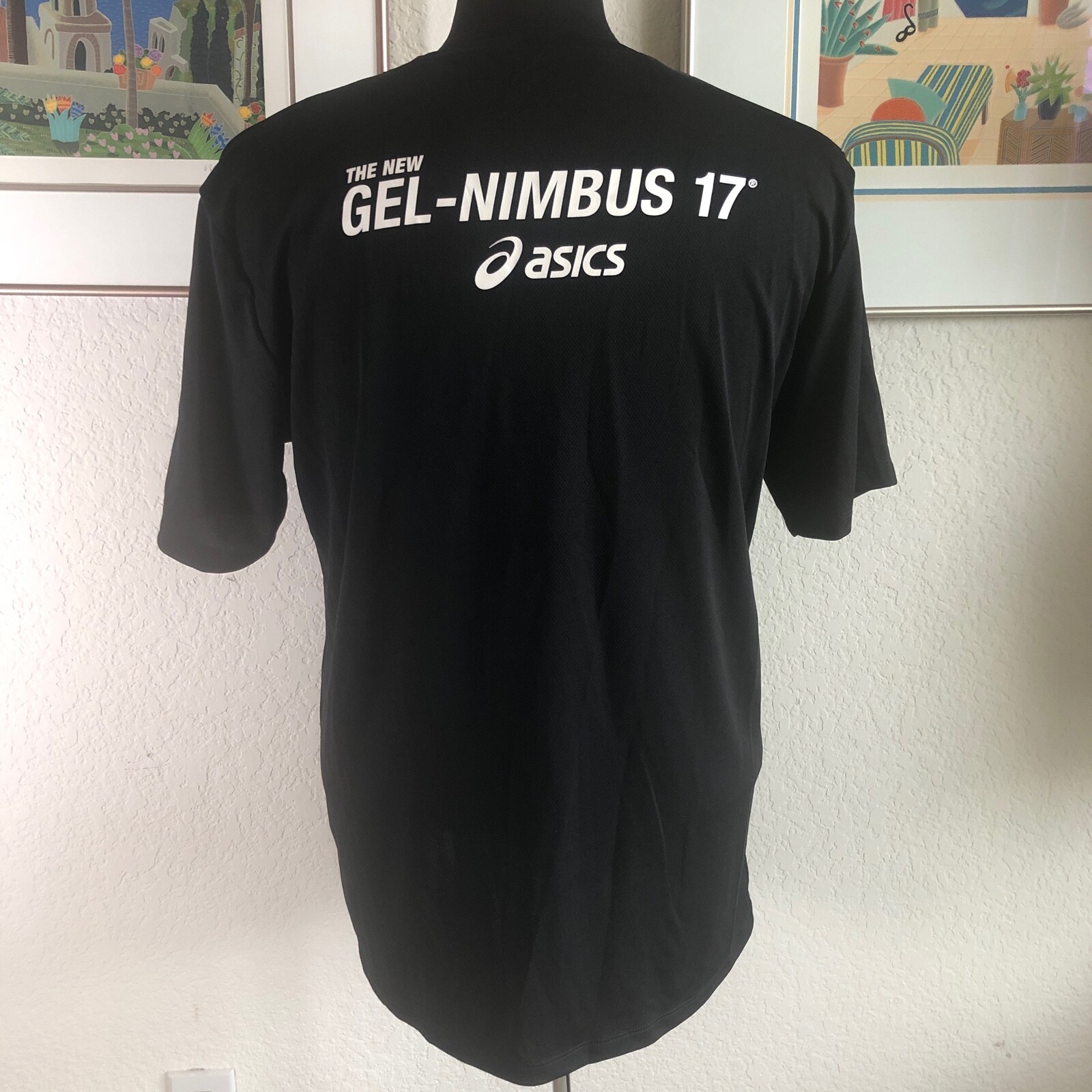 New Asics Men's Large Athletic Running Training Top MR2471N Black gallery