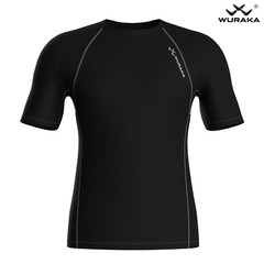 Wuraka Men Compression Armour Base Layer Top Half Sleeve Thermal Gym Sport Shirt