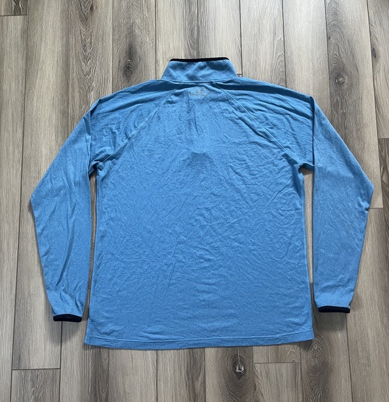 Under Armour Run Jacket 1/4 Zip Fitted AllSeasonGear Athletic Blue Mens Sz XL gallery