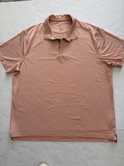 Nike Dri-FIT Player Mens XXL Striped Golf Polo Shirt Track Red/Coral CV3496-631