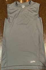 Boys YM Eastbay Tank Top Sleeveless Shirt Athletic Solid Grey Stretch Fit