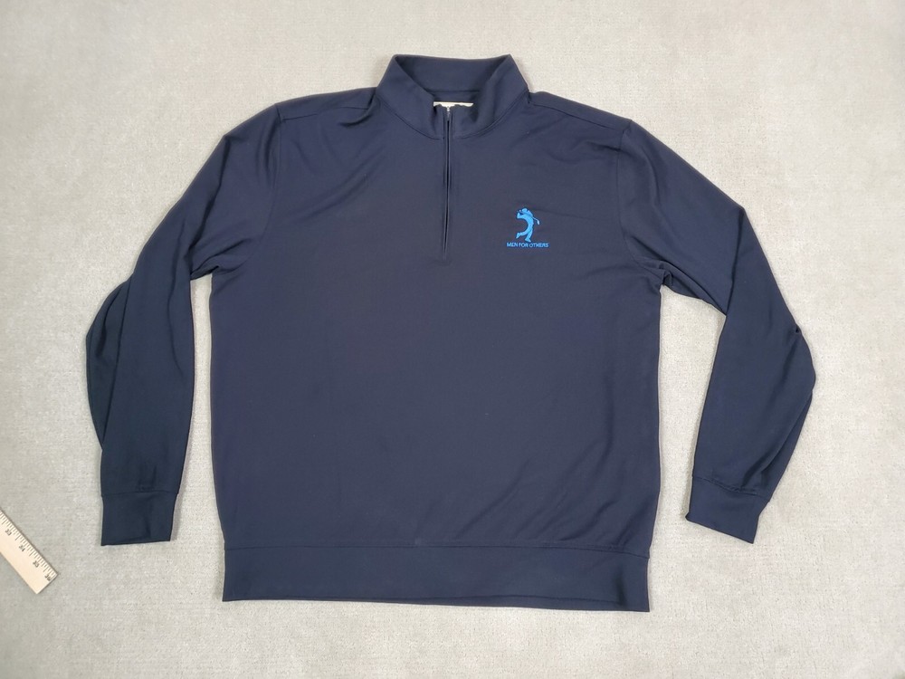 Donald Ross Pullover Mens Medium Black Quarter Zip Jacket Sweater Performance