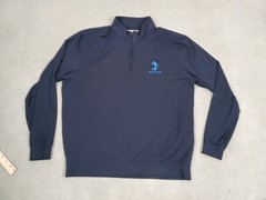 Donald Ross Pullover Mens Medium Black Quarter Zip Jacket Sweater Performance