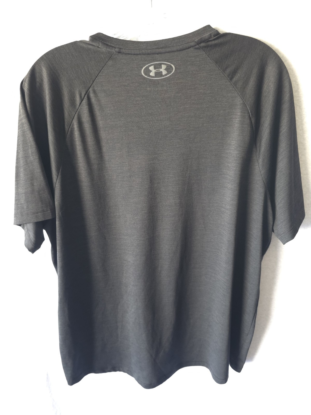 Under Armour Tech Men's Gray V-Neck Short Sleeve Polyester Logo T-Shirt L gallery
