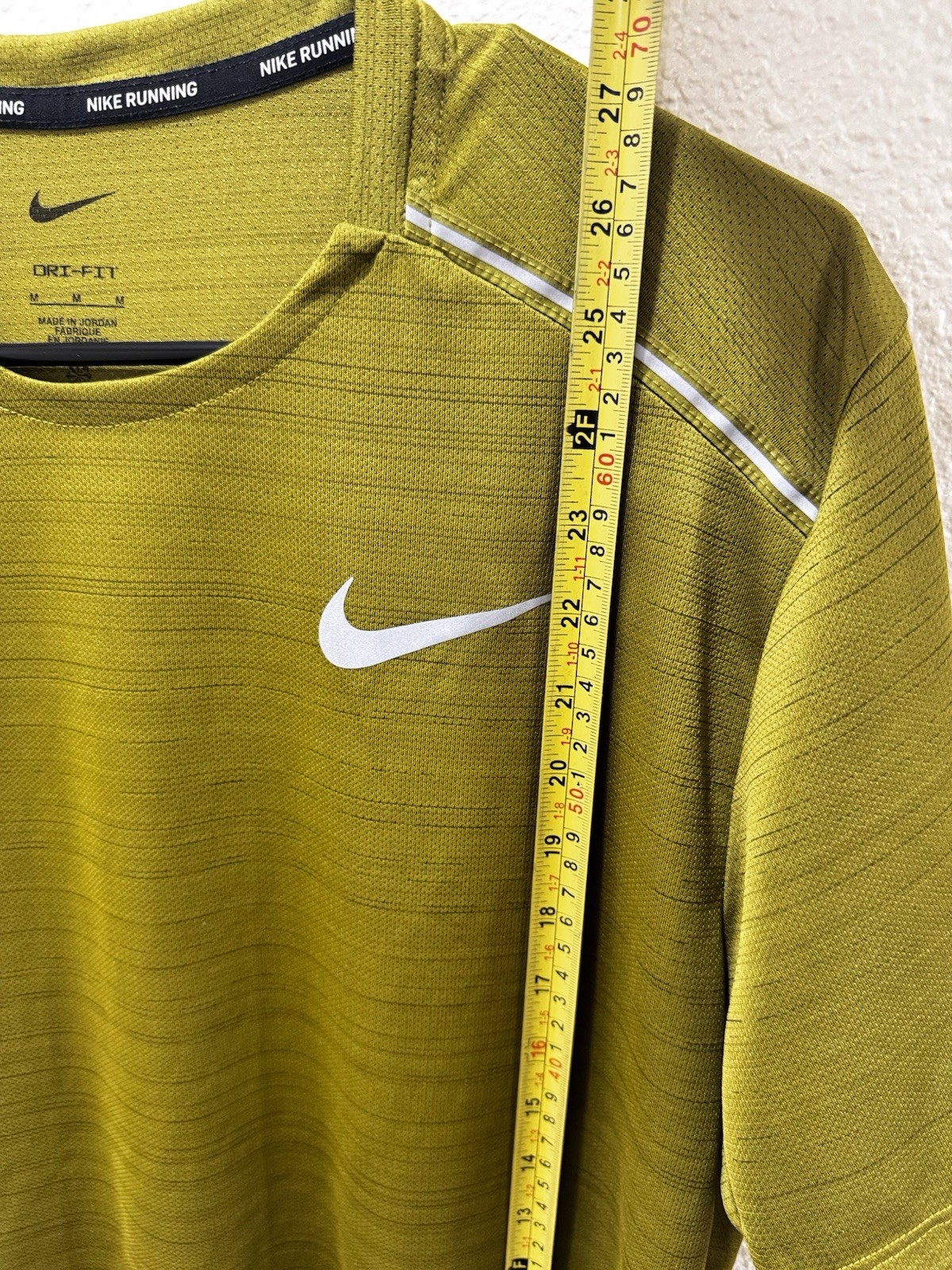 Nike Dri Fit Men's Shirt Miler Running Top Short Sleeve Olive Green AJ7565 307.. gallery