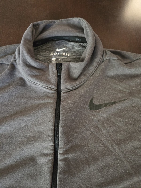 Nike Dri Fit Pullover Mens Medium Long Sleeve Gray 1/4 Zip Training Sports gallery