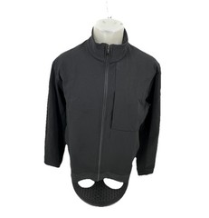 LULULEMON Mens Essential Jacket XL Full Zip Pockets Black *Custom Branding AC12