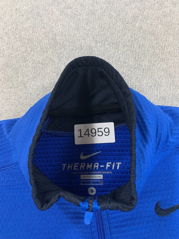 Nike Therma Fit Half Zip Athletic Pullover Shirt (Men's Small) Blue gallery