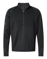 ADIDAS GOLF Men’s Quarter-Zip Pullover Jacket, Ribbed Chest/Cuffs, S-4XL