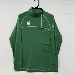 Columbia Golf 1/4 Zip Pullover Men’s L Green Spartans Logo Long Sleeve