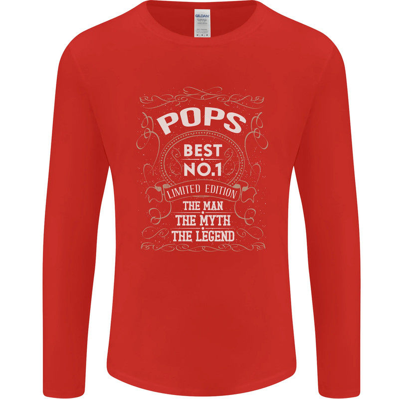 Fathers Day No 1 Pops Man Myth Legend Mens Long Sleeve T-Shirt gallery