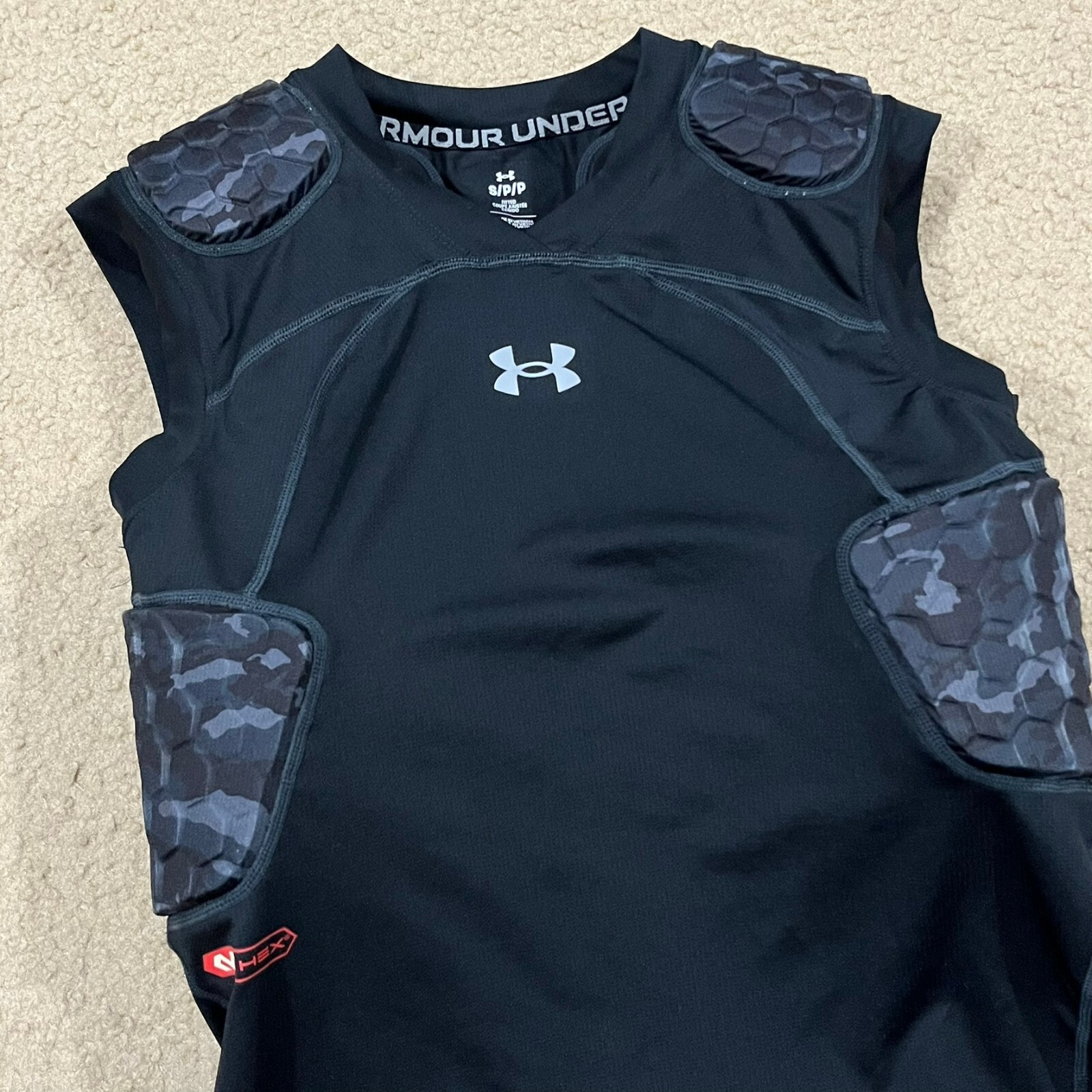 Under Armour Mens Hex Gameday Armour Pro 5 Pad Top Black Size Small gallery
