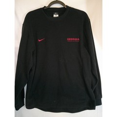 Rare Nike Georgia Track & Field Therma-FIT Long Sleeve Fleece Pullover Mens S