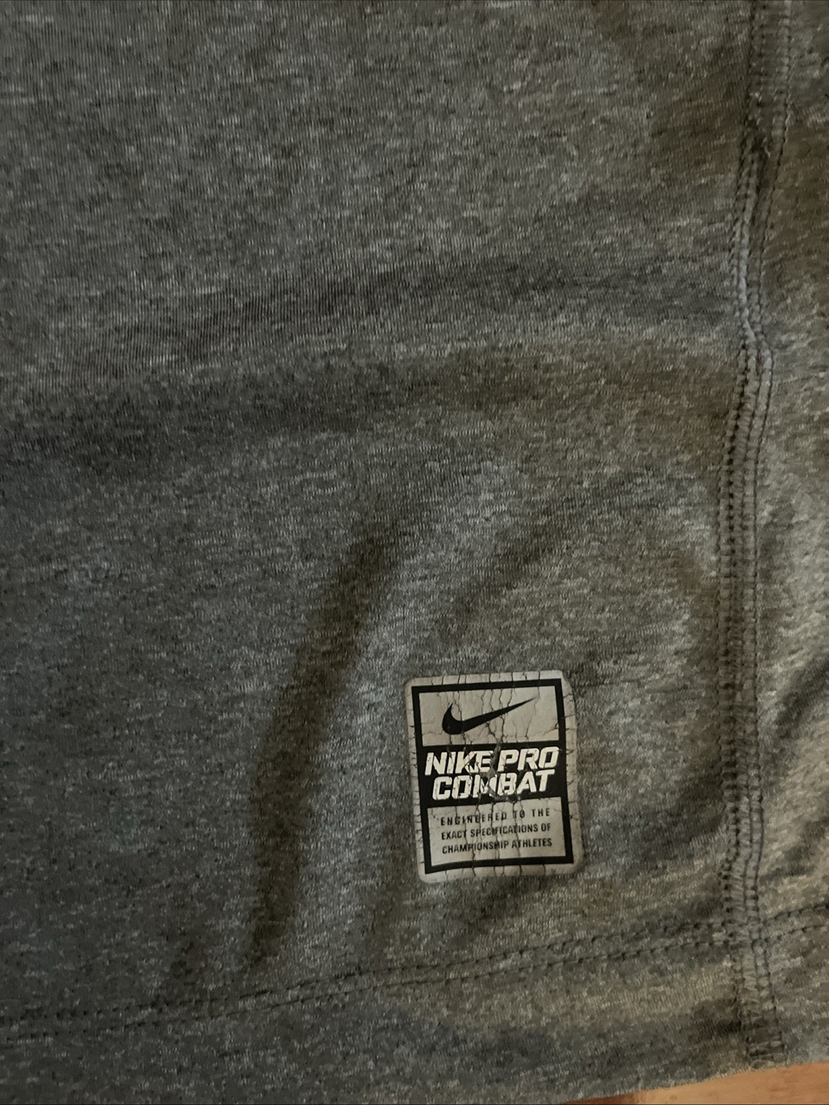 Nike Pro Combat Fitted Dri Fit Active Work Out Mesh Back T Shirt Size Large gallery