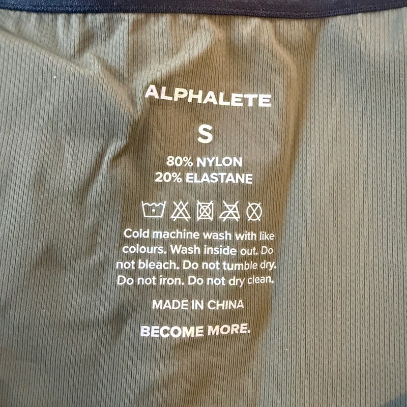 ALPHALETE Mens Olive Green Athletic Performance Tank Top Size S gallery