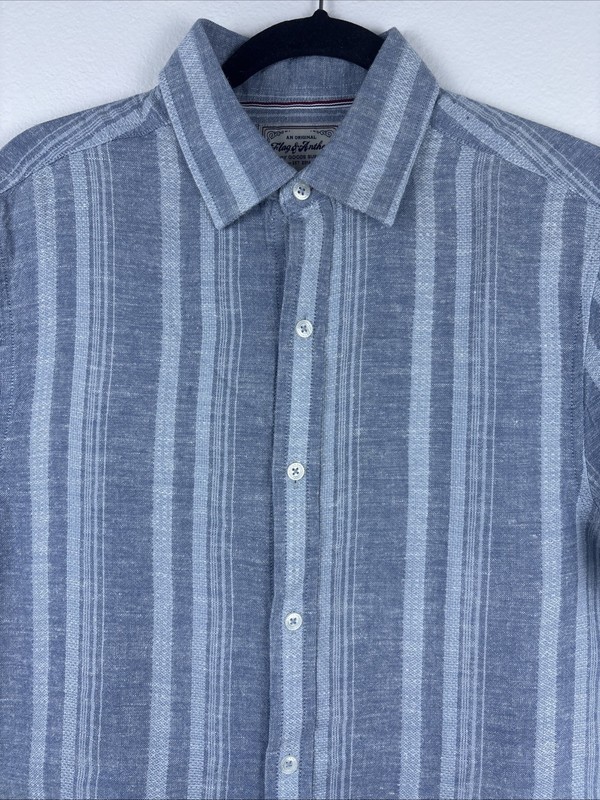 Flag & Anthem Short Sleeve Mens Blue With Line Size S gallery