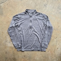 Kuhl Alloy Men XL Gray Heathered Lightweight Outdoors Hiking 1/4 Pullover Jacket