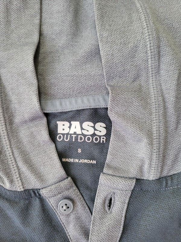 BASS OUTDOOR Blue Hooded Lightweight Poly Men's Shirt Small NWT gallery
