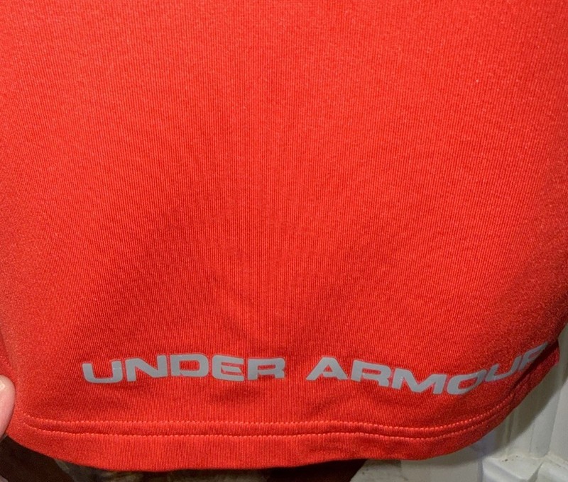 Under Armour Men’s M Medium RED Cold Gear Long Sleeve Mock Shirt BASE LAYER gallery
