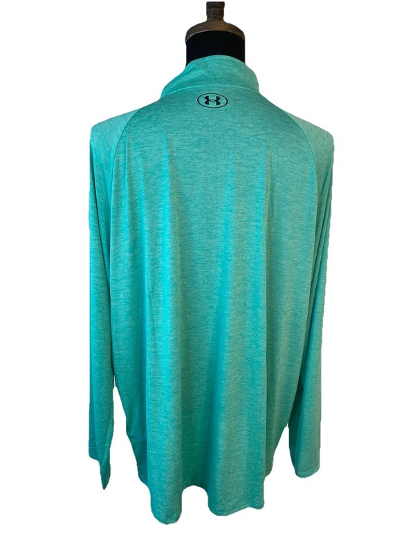 Under Armour Pullover Mens 3X Teal UA Tech 2.0 1/2 Zip-Up 1328495 Heat Gear NEW gallery