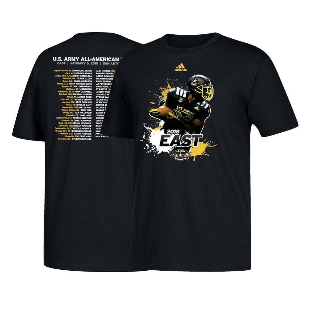 Adidas Men's 2018 U.S. Army All-American Bowl East Black T-Shirt