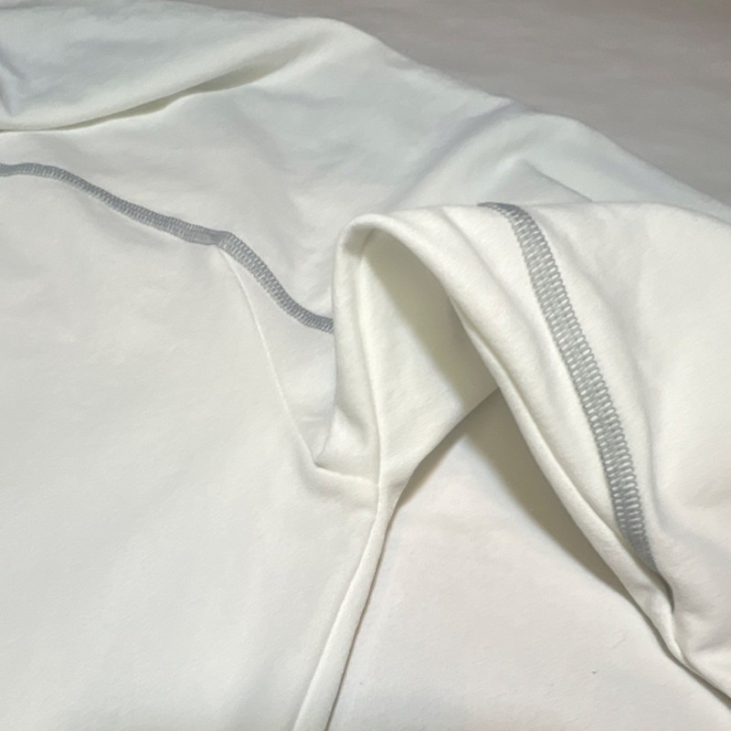 Coolibar unisex 1/4 Zip Mock Neck Long Sleeve Pullover White L Poly/Spandex gallery
