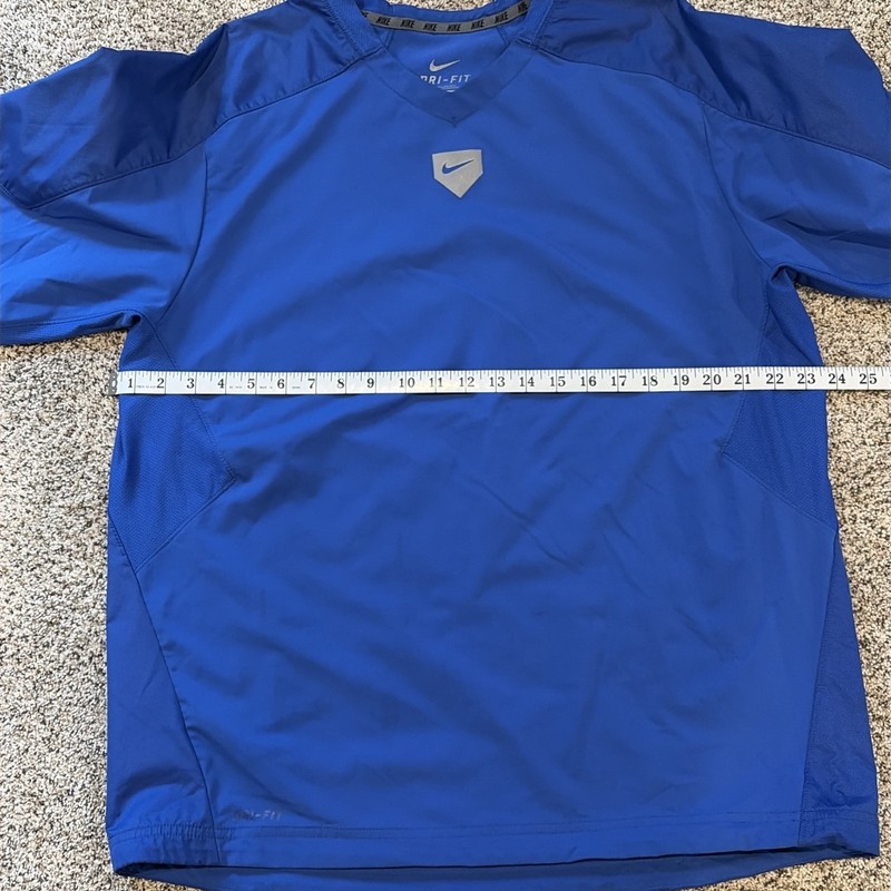 Nike Baseball Pullover Windbreaker Blue Long Sleeve Mens Large Dri-Fit gallery