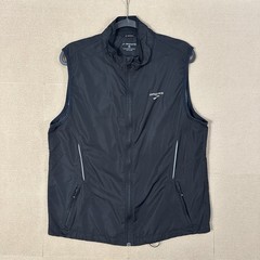 Brooks Shelter Technology Running Vest Mens L Black Full Zip Reflective Vented