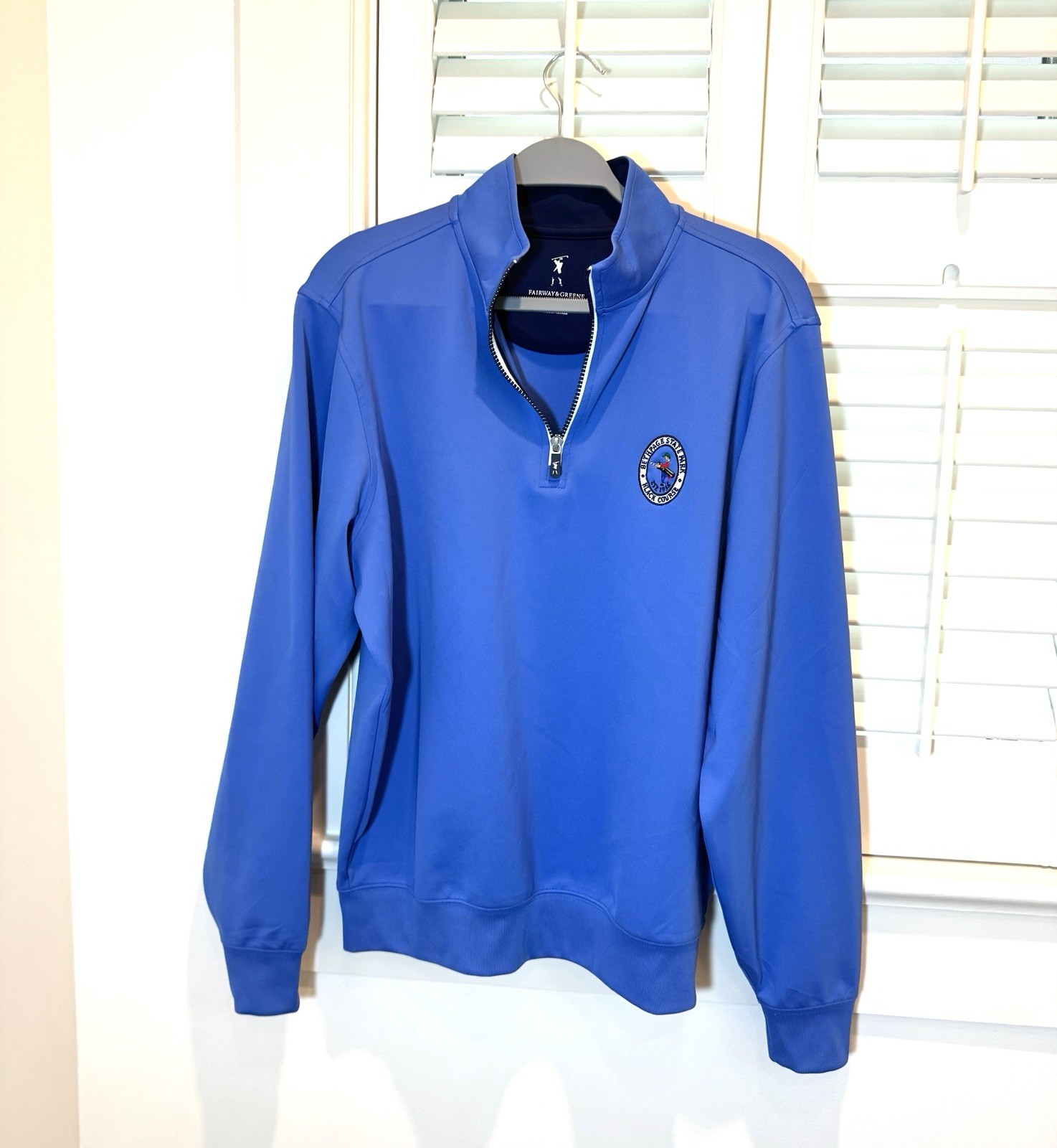 Men's FAIRWAY & GREENE 1/4 Zip Pullover M Blue New Bethpage State Park Gift gallery