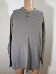 Men’s Roundtree & Yorke Gray 2XT Regular 100% Cotton Long Sleeve Thermal Shirt