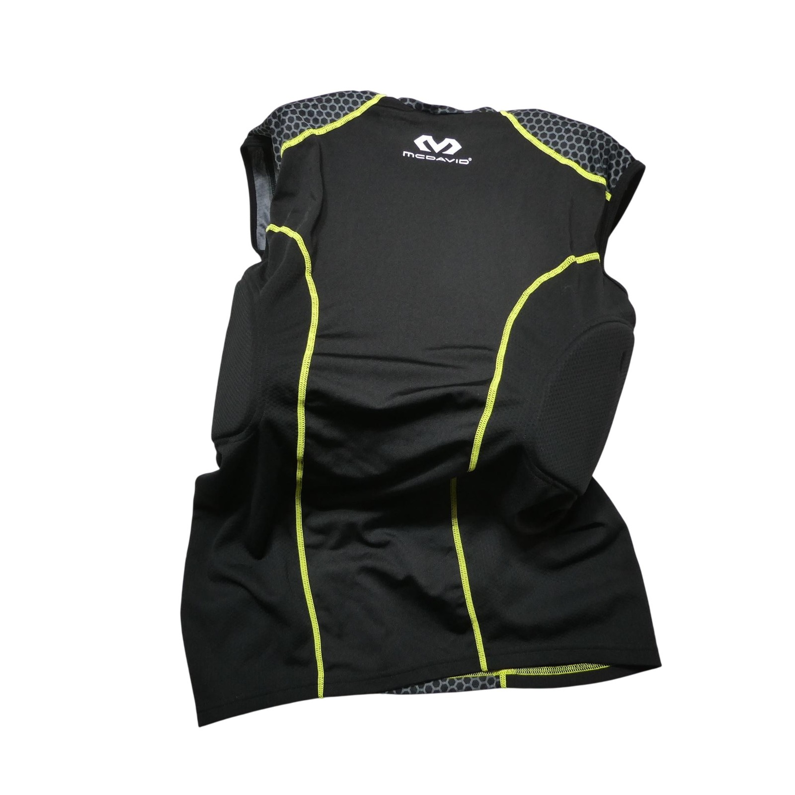 McDavid Padded Compression Shirt Mens Large Black Sleeveless Football Jersey Top gallery